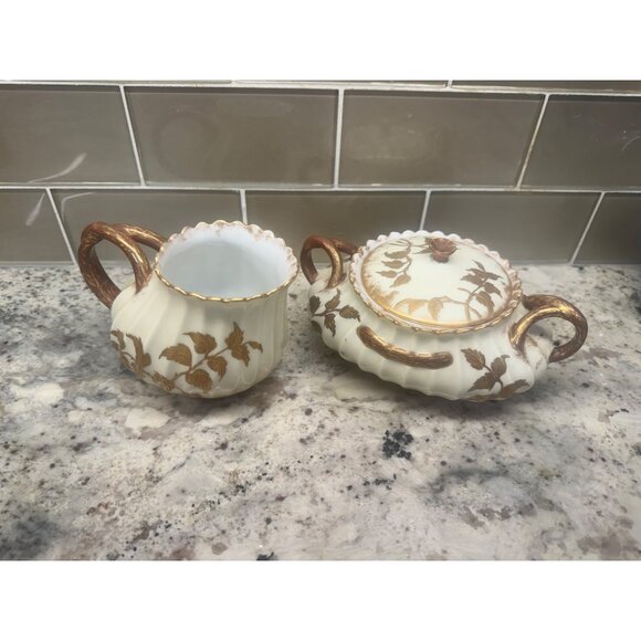 Antique Haviland Co. Limoges France Depose Creamer Sugar Bowl Porcelain Read - Picture 16 of 16